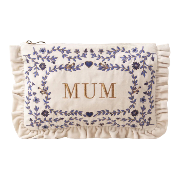 Elizabeth Scarlett Mediterranean Garden Mum Velvet Frill Pouch