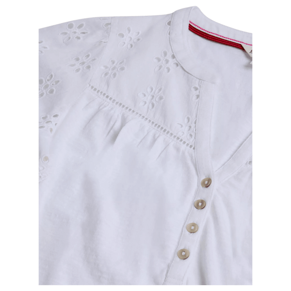 White Stuff Bella Broderie Mix Top for Women