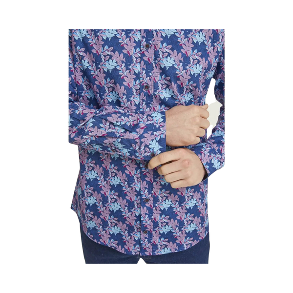 Double Two Floral Long Sleeve Shirt for Men