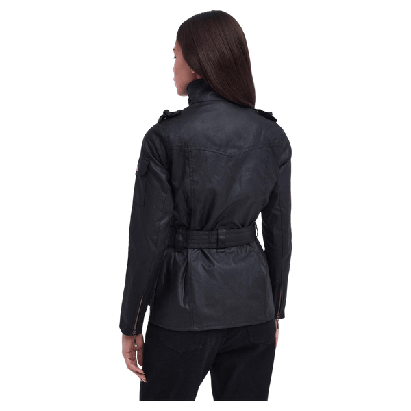 Barbour International International Waxed Jacket in Black