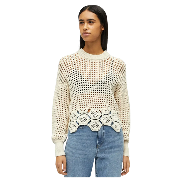 Object Carome Long Sleeve Crocheted Jumper for Women