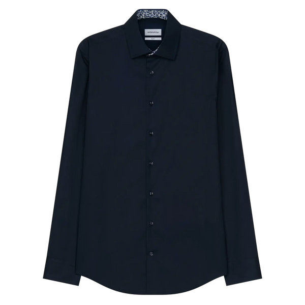 Seidensticker Long Sleeve Slim Fit Shirt With Trim