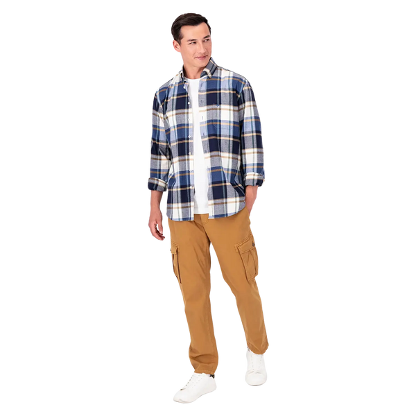 Fynch-Hatton Classic Check Long Sleeve Shirt for Men