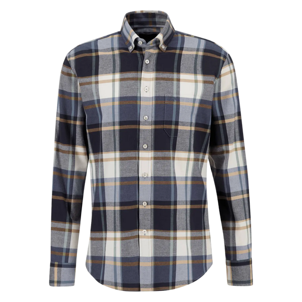 Fynch-Hatton Classic Check Long Sleeve Shirt for Men