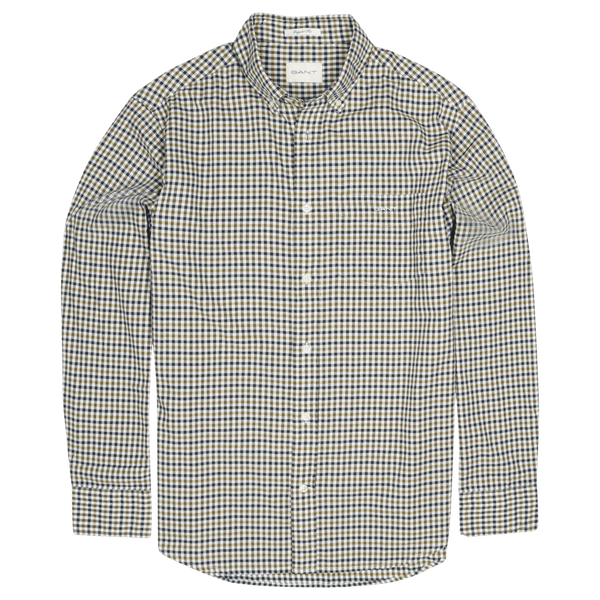GANT Twill Micro Multi Check Long Sleeve Shirt for Men