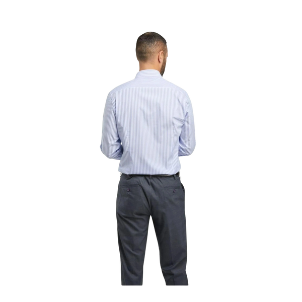 Double Two Long Sleeve Stripe Formal Shirt for Men