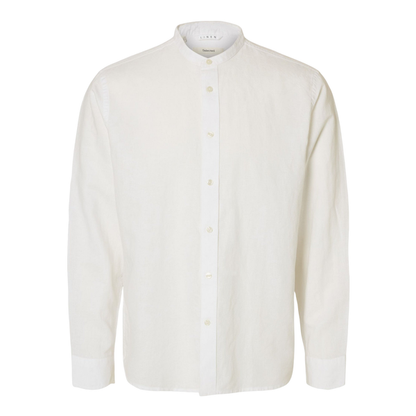 Selected Reg Clay Linen Blend Long Sleeve Shirt