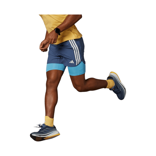 Adidas Own The Run Three-Stripes Two-in-One Shorts