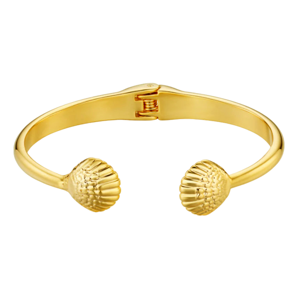 Orelia Jewellery Metal Shell Open Hinged Bangle