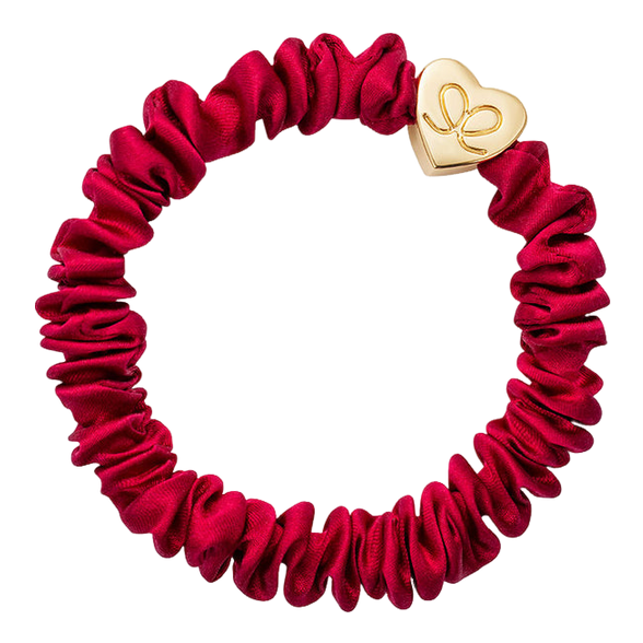 byEloise Gold Heart Skinny Silk Hair Band