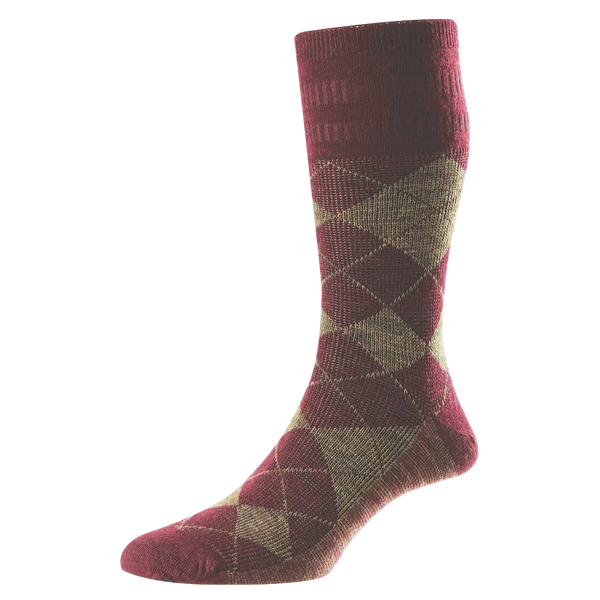 HJ Hall HJ96 Argyle Wool Softop Socks