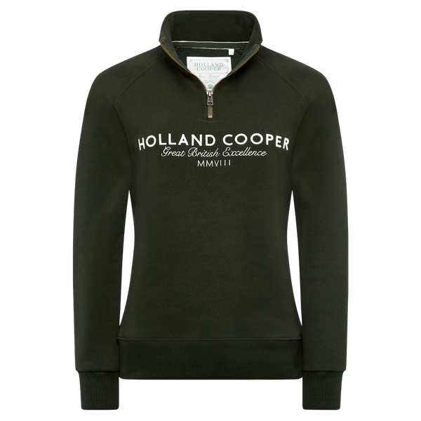 Holland Cooper Sports Goods Zip Henley Sweater