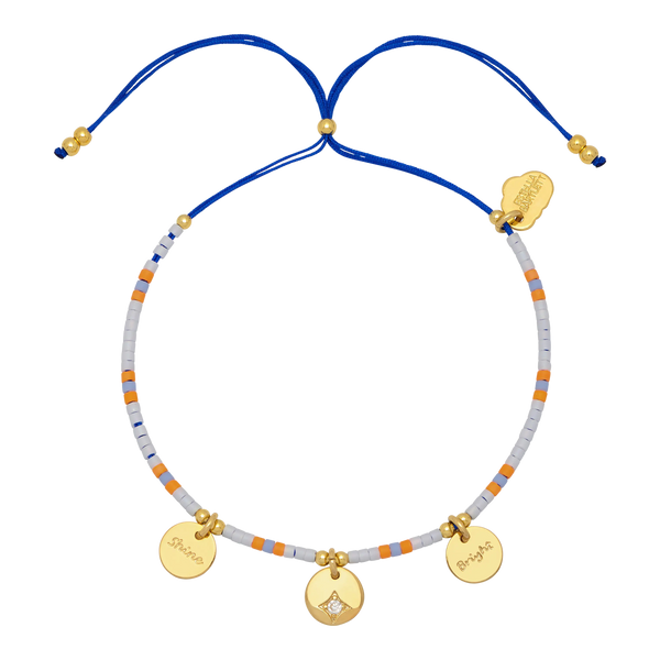 Estella Bartlett Shine Bright Beaded Cord Bracelet