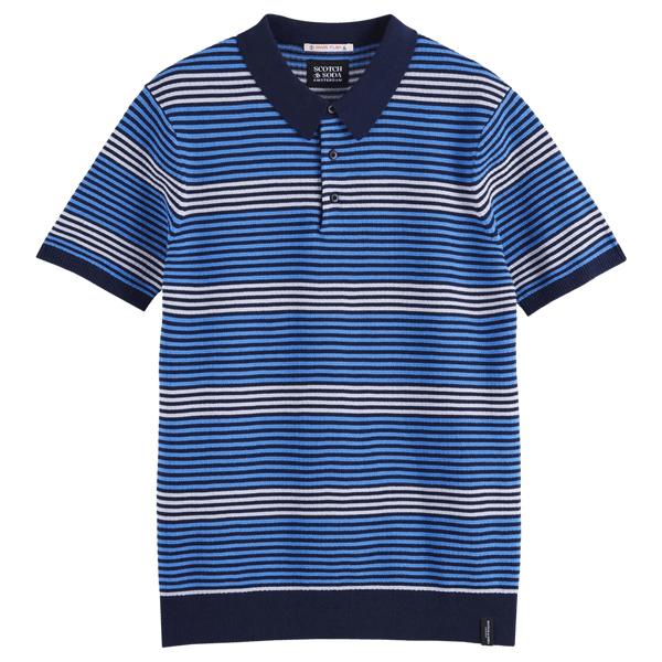 Scotch & Soda Structured Stripe Knitted Polo
