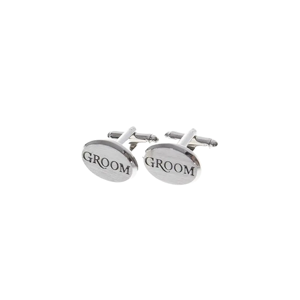 Groom Silver Cufflinks