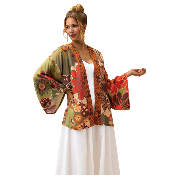 Powder 70s Kaleidoscope Floral Kimono Jacket