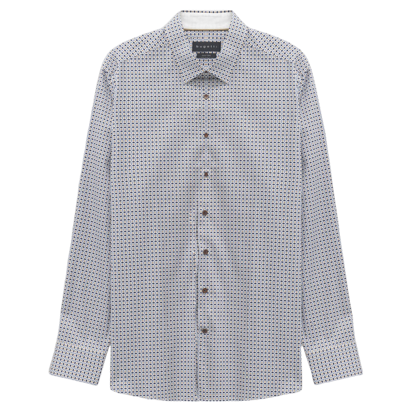 Bugatti Geo Print Long Sleeve Shirt