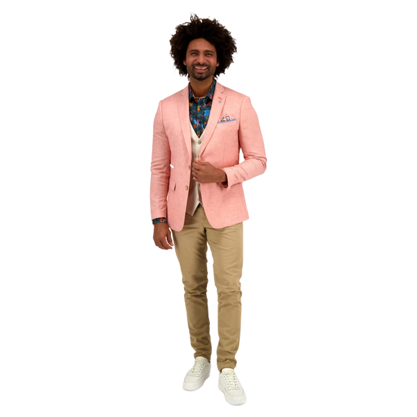 A Fish Named Fred Linen Look Trim Blazer