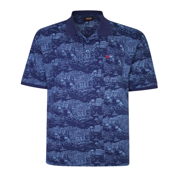 Espionage Riviera Print Polo Shirt