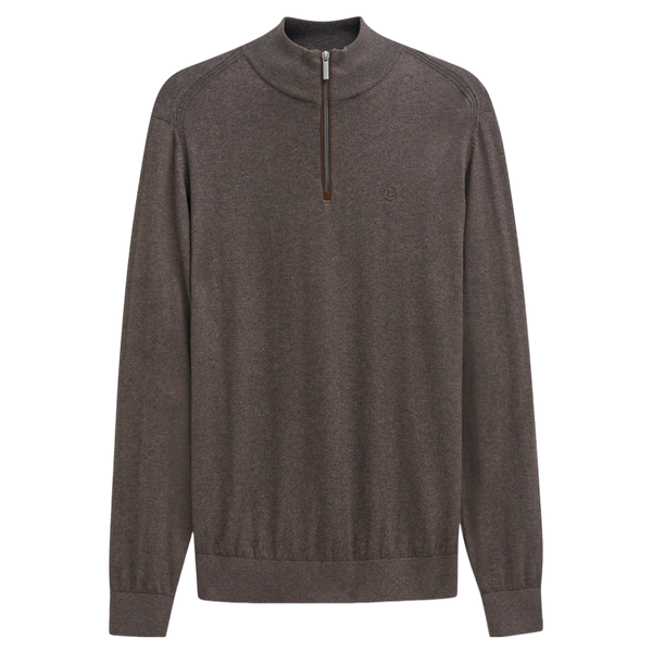 Bugatti 1/4 Zip Jumper With Trim