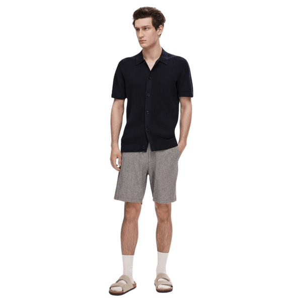 Selected Mattis Short Sleeve Knitted Structure Cardigan for Men