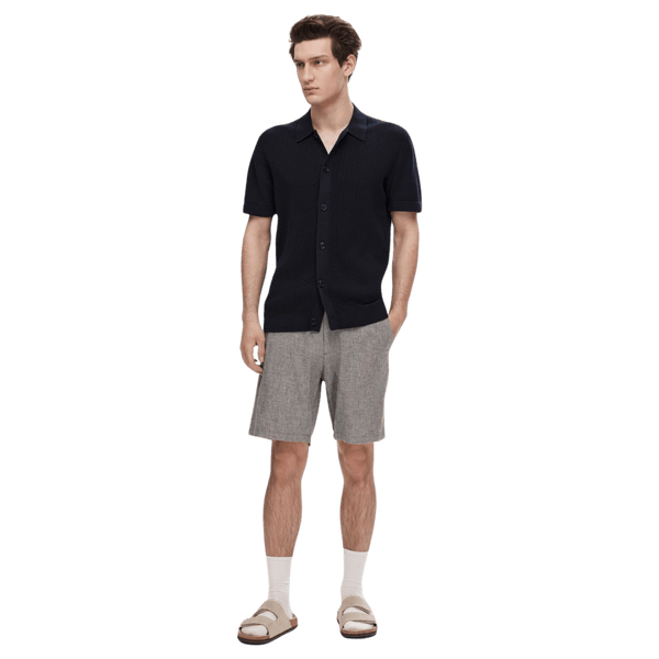 Selected Mattis Short Sleeve Knitted Structure Cardigan