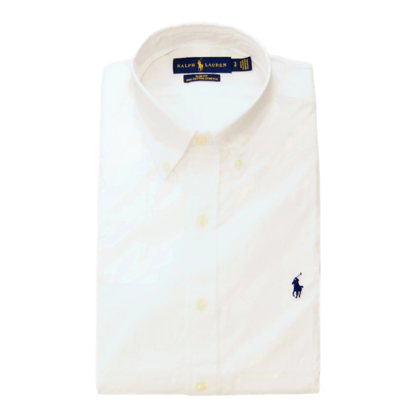 Polo Ralph Lauren Slim Fit Poplin Shirt for Men in White