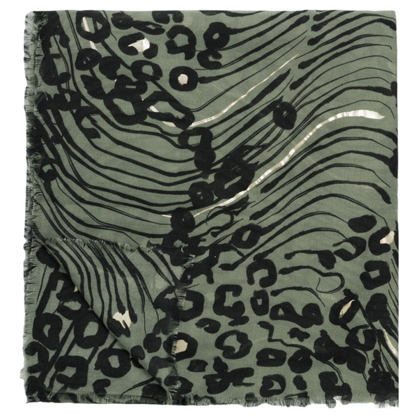 Katie Loxton Abstract Animal Printed Foil Scarf