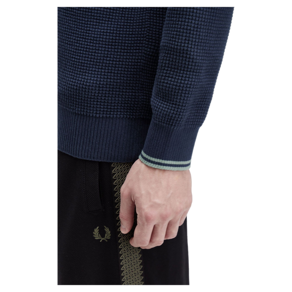 Fred Perry Waffle Stich Half Zip Jumper