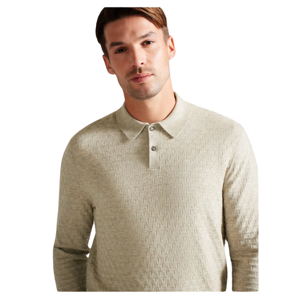 Morar Long Sleeve Knit Polo Shirt for Men