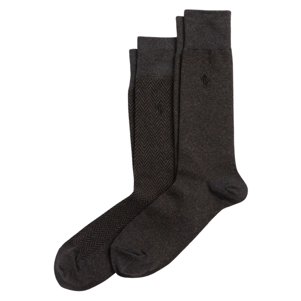 Polo Ralph Lauren Two Pack of Herringbone Crew Socks for Men