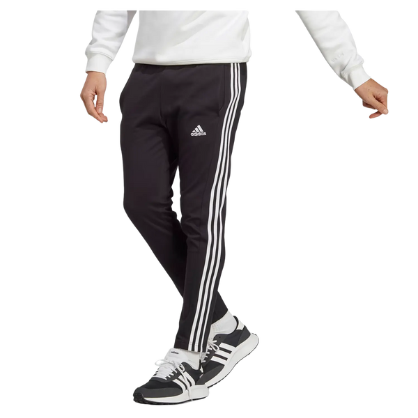 Adidas Essentials Single Jersey Tapered Open Hem 3-Stripes Joggers for Men