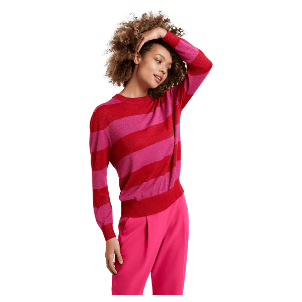 Great Plains Sparkle Stripe Knit Crew Neck Jumper for Women