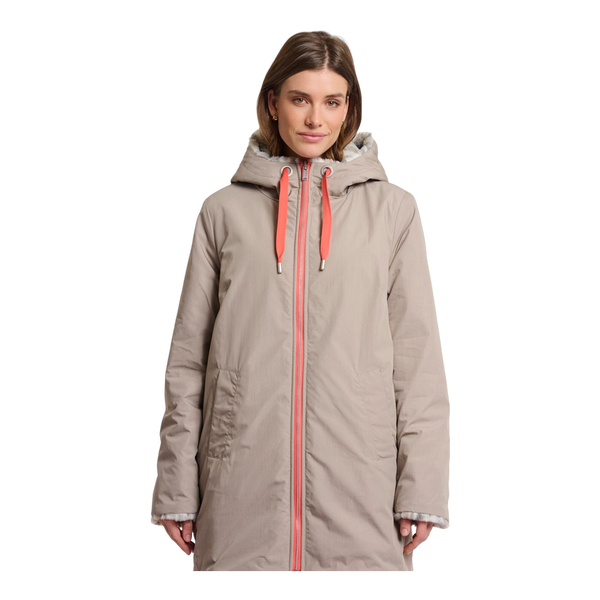Rino & Pelle Javin Reversible Hooded Coat With Faux Fur Lining