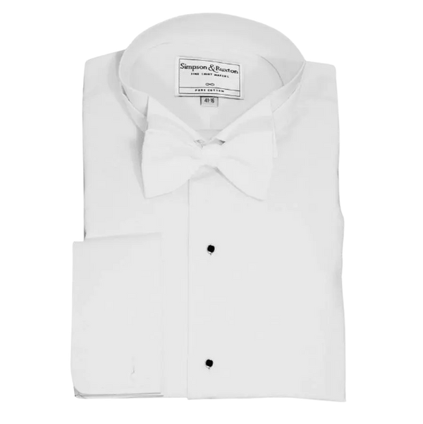 Simpson & Ruxton Wing Collar Marcella Dress Shirt