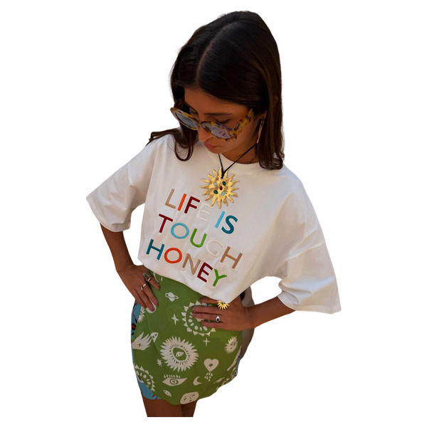 Never Fully Dressed Life Is Tough Embroidered T-shirt