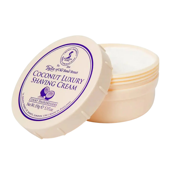 Taylor Of Old Bond Street Shaving Cream Tub for Men in Coconut 150g
