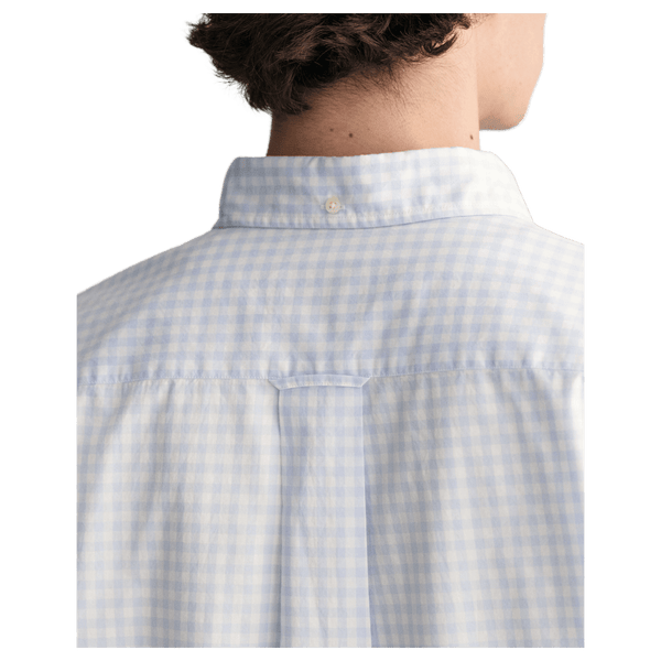 GANT Regular Fit Poplin Gingham Short Sleeve Shirt for Men