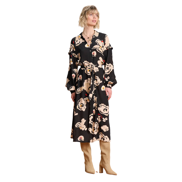 POM Amsterdam Flower Glory Button Front Dress