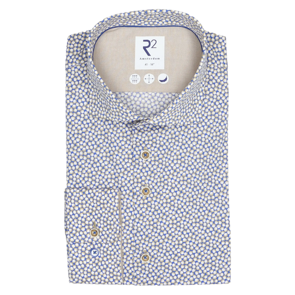 R2 Amsterdam Coffee Cup Print  Long Sleeve Shirt
