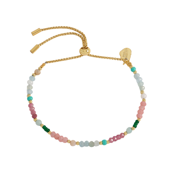 Estella Bartlett Green & Pink Mixed Mini Bead Bracelet