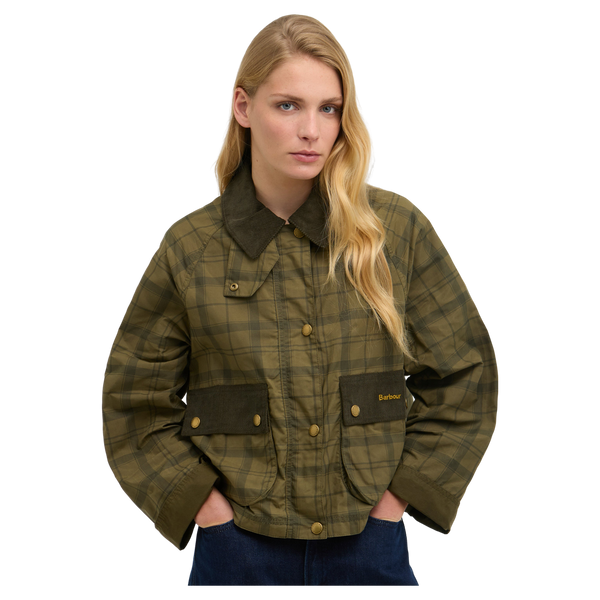 Barbour Tartan Cropped Beadnell Casual Jacket