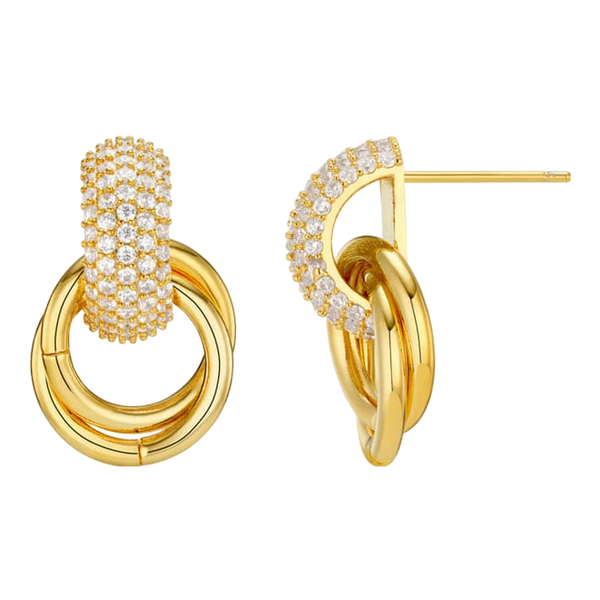 Orelia Jewellery Pave Interlocking Earrings