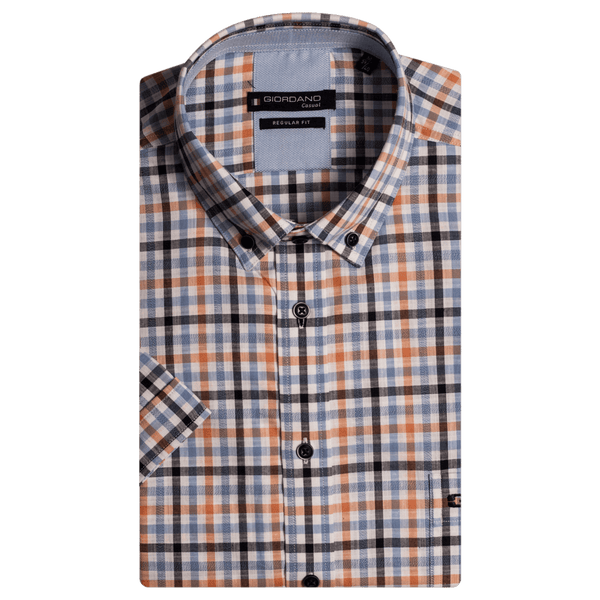 Giordano Short Sleeve Checked Shirt for Men