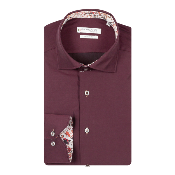 Giordano Long Sleeve Plain Shirt With Floral Trim