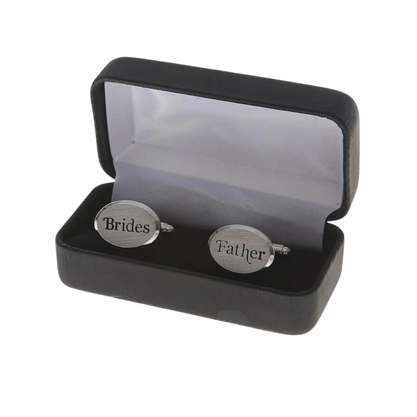 Brides Father Silver Cufflinks