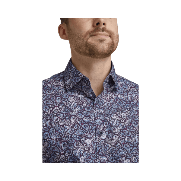 Double Two Paisley Long Sleeve Formal Shirt