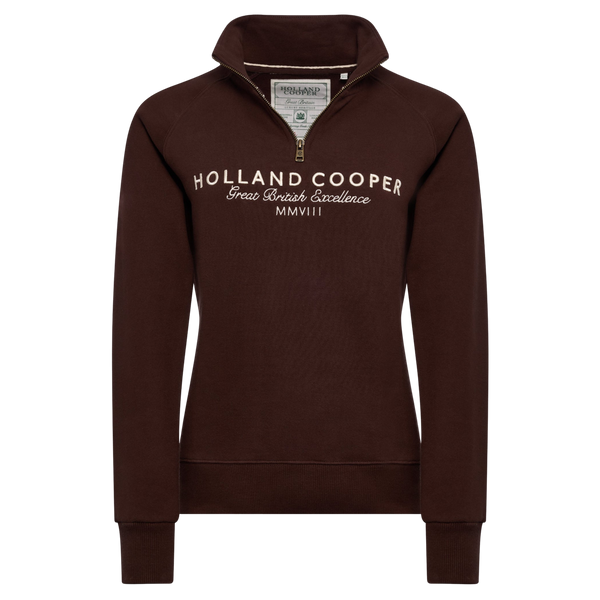 Holland Cooper Sports Goods Zip Henley Sweater