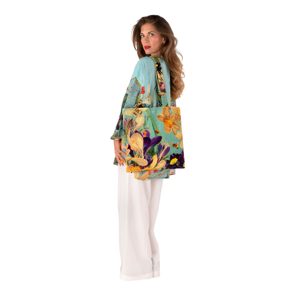 Powder Cotton Velvet Tote