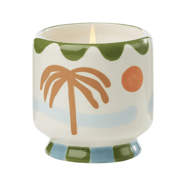 Paddywax Adopo 8oz Palm Tree Ceramic Candle - Lush Palms
